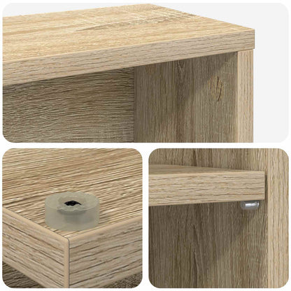 CD Cabinet 2 pcs Sonoma Oak 32 x 17 x 92 cm Engineered Wood