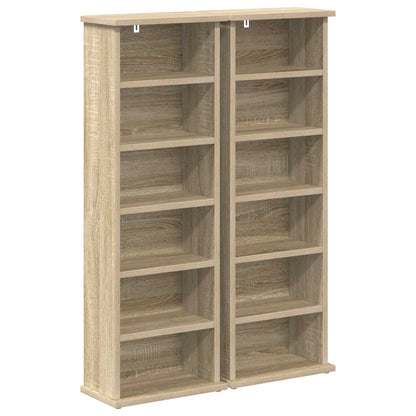 CD Cabinet 2 pcs Sonoma Oak 32 x 17 x 92 cm Engineered Wood