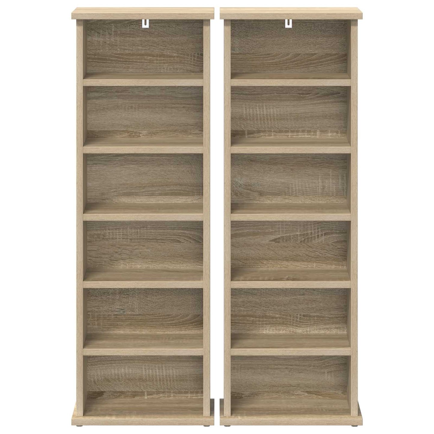 CD Cabinet 2 pcs Sonoma Oak 32 x 17 x 92 cm Engineered Wood