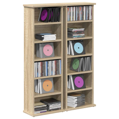 CD Cabinet 2 pcs Sonoma Oak 32 x 17 x 92 cm Engineered Wood