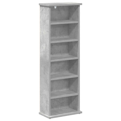 CD Cabinet Concrete Grey 32 x 17 x 92 cm Engineered Wood