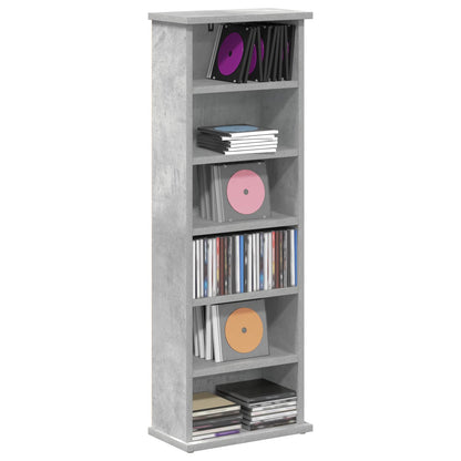 CD Cabinet Concrete Grey 32 x 17 x 92 cm Engineered Wood