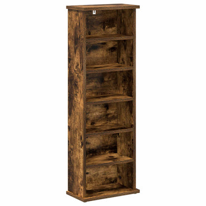 CD Cabinet Smoked Oak 32 x 17 x 92 cm Engineered Wood