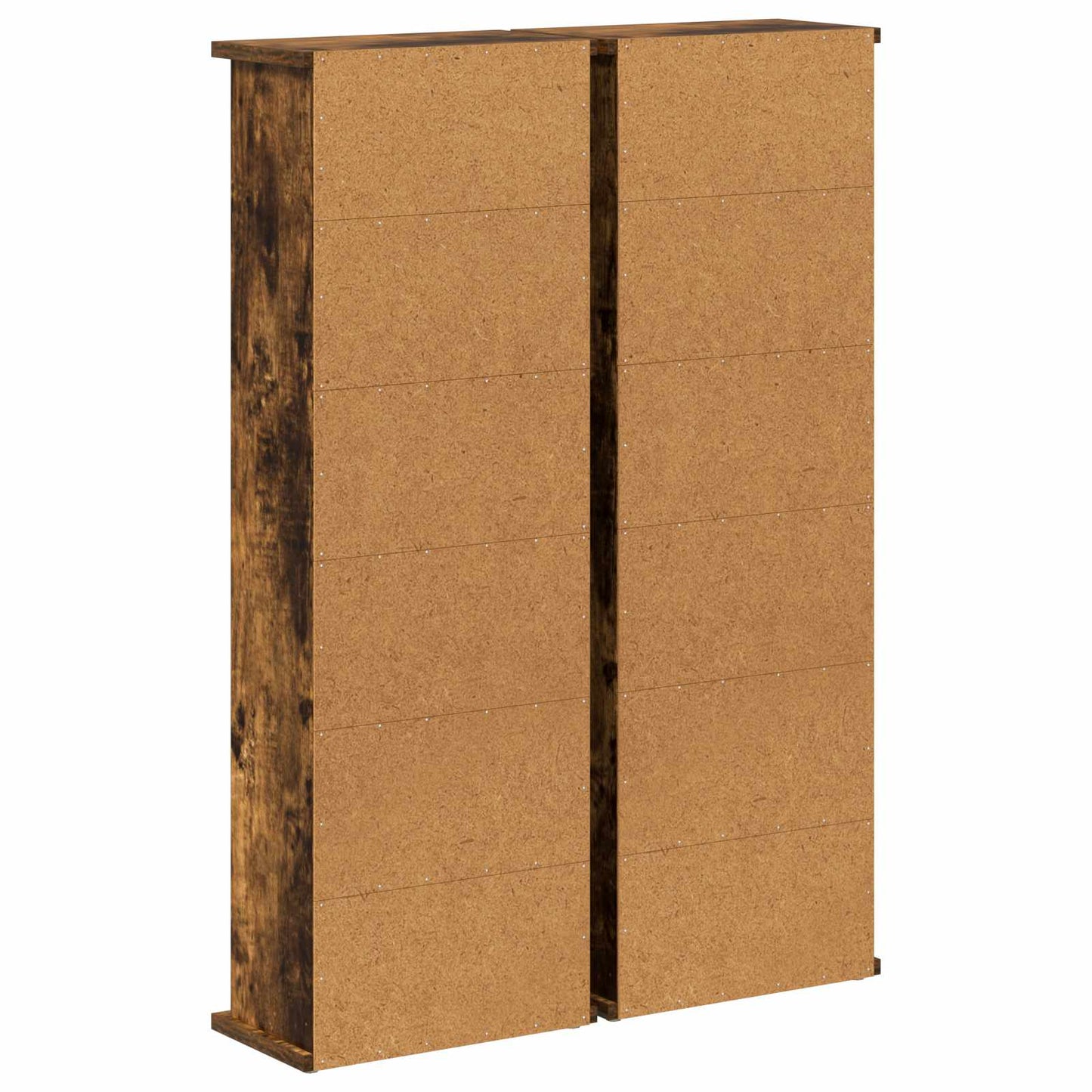 CD Cabinet 2 pcs Smoked Oak 32 x 17 x 92 cm Engineered Wood