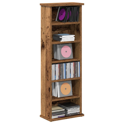 CD Cabinet Oak Wood 32 x 17 x 92 cm Engineered Wood