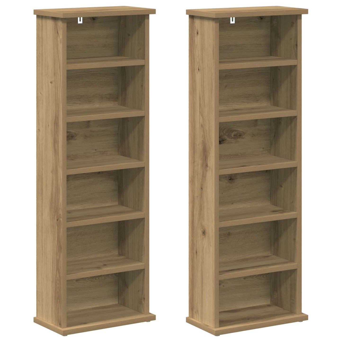 CD Cabinet 2 pcs Artisan Oak 32 x 17 x 92 cm Engineered Wood