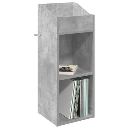 Record Cabinet Concrete Grey 36 x 36 x 95.5 cm Engineered Wood