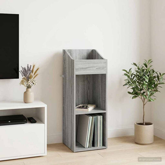 Record Cabinet Grey Sonoma 36 x 36 x 95.5 cm Engineered Wood