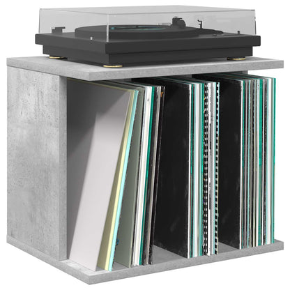 Vinyl Record Storage Concrete Grey 42 x 33 x 36 cm