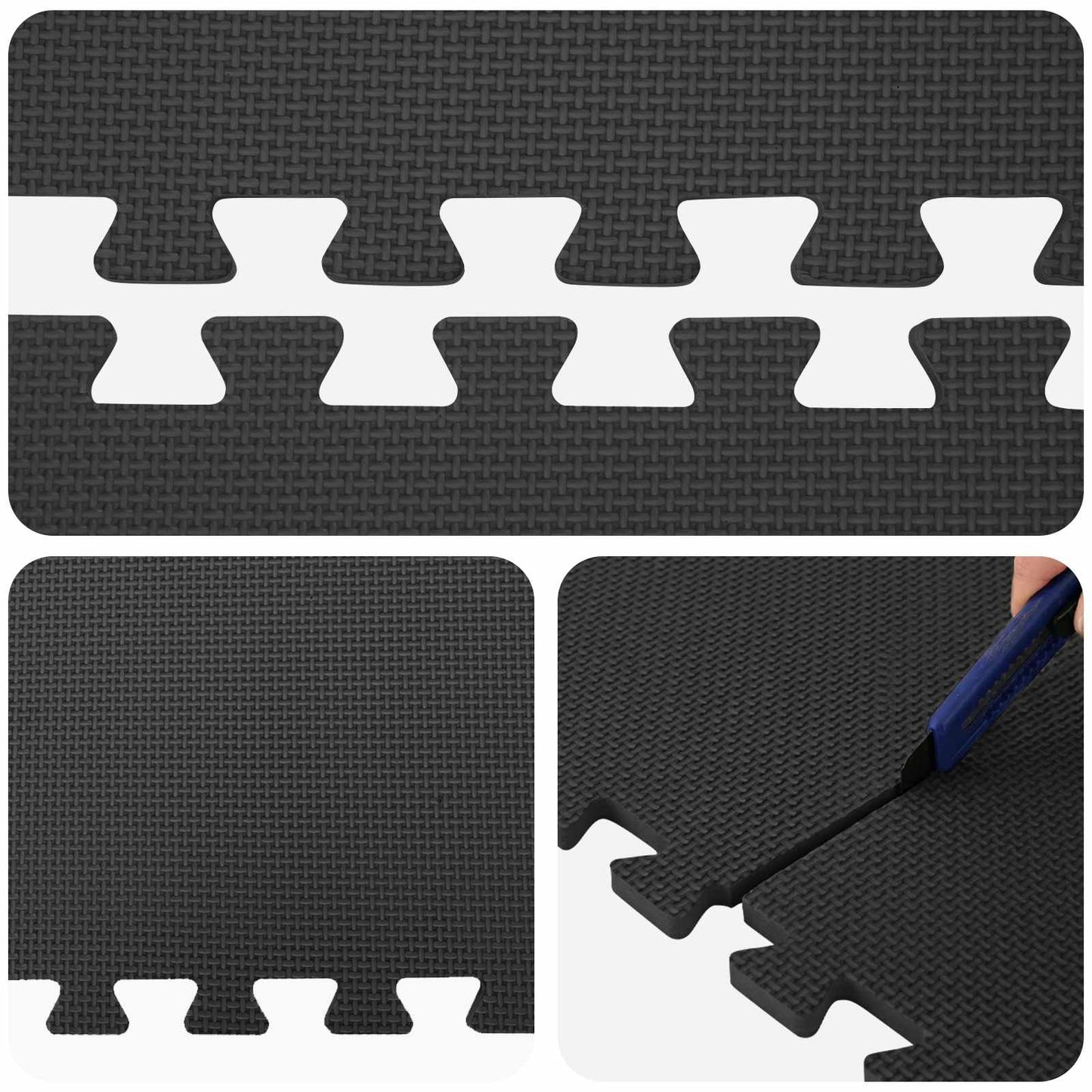 Floor Mats 40 pcs Black 14.4 m² EVA Foam