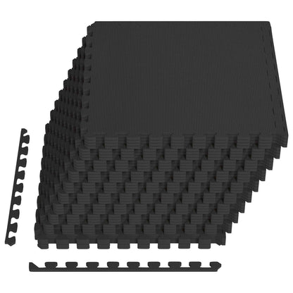Floor Mats 40 pcs Black 14.4 m² EVA Foam
