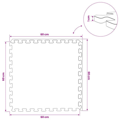 Floor Mats 40 pcs Black 14.4 m² EVA Foam