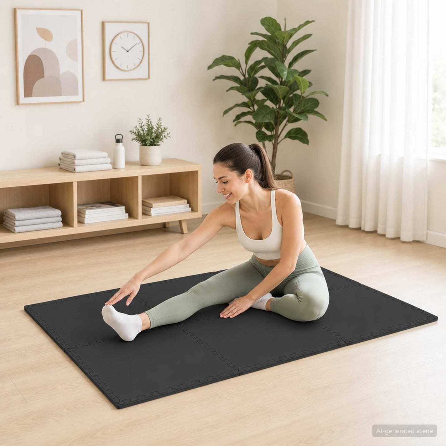 Floor Mats 40 pcs Black 14.4 m² EVA Foam