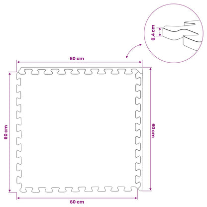Floor Mats 50 pcs Blue 18 m² EVA Foam
