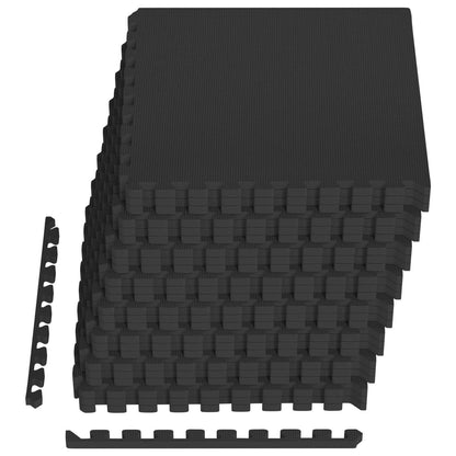 Floor Mats 24 pcs Black 8.64 m² EVA Foam