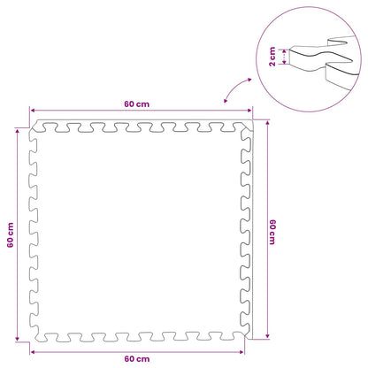 Floor Mats 24 pcs Wood 8.64 m² EVA Foam