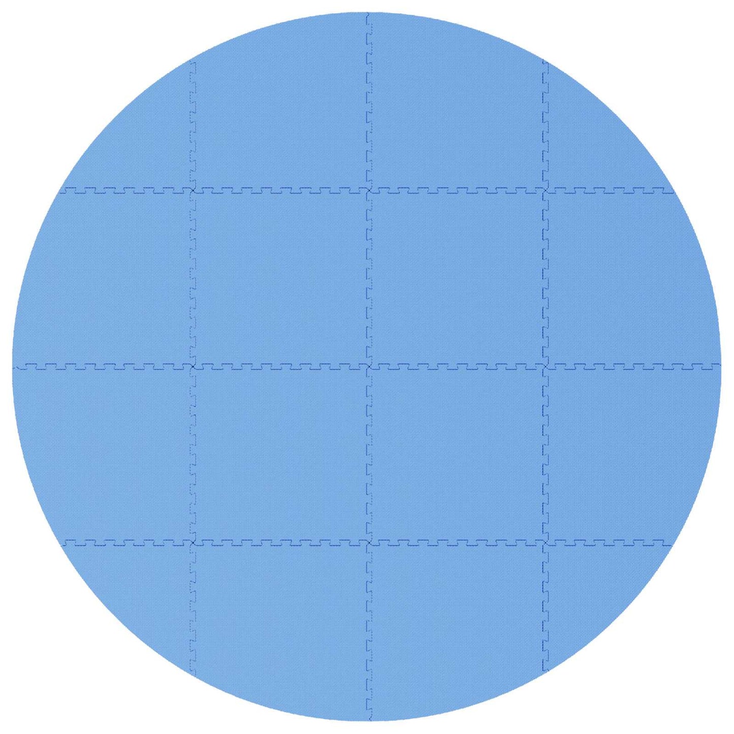 Pool Ground Mat 16 pcs Ø 235 cm Round EVA Foam Blue