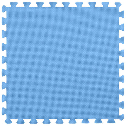 Pool Ground Mat 16 pcs Ø 235 cm Round EVA Foam Blue