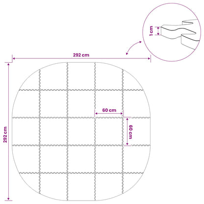 Pool Ground Mat 25 pcs Ø 292 cm Round EVA Foam Grey