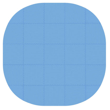 Pool Ground Mat 25 pcs Ø 292 cm Round EVA Foam Blue