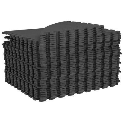 Pool Ground Mat 36 pcs Ø 350 cm Round EVA Foam Black