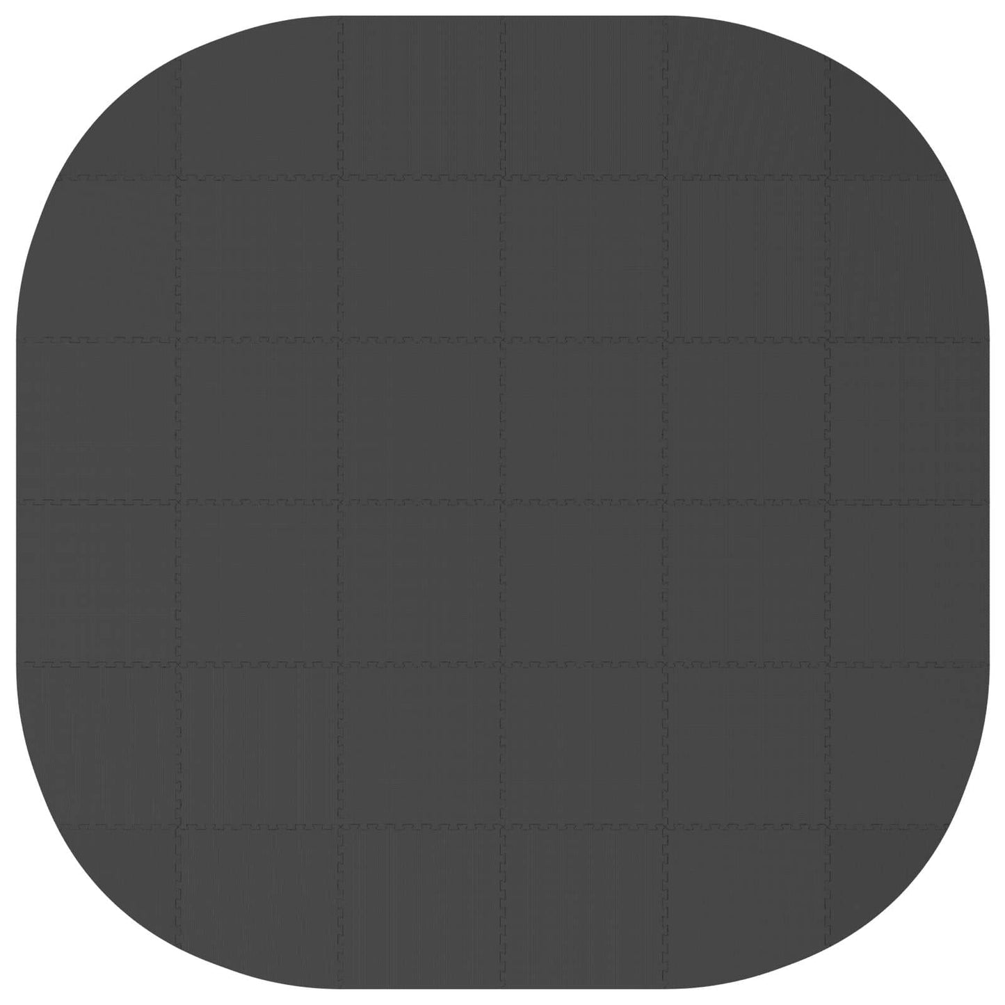 Pool Ground Mat 36 pcs Ø 350 cm Round EVA Foam Black
