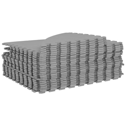 Pool Ground Mat 36 pcs Ø 350 cm Round EVA Foam Grey
