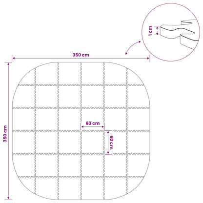 Pool Ground Mat 36 pcs Ø 350 cm Round EVA Foam Grey
