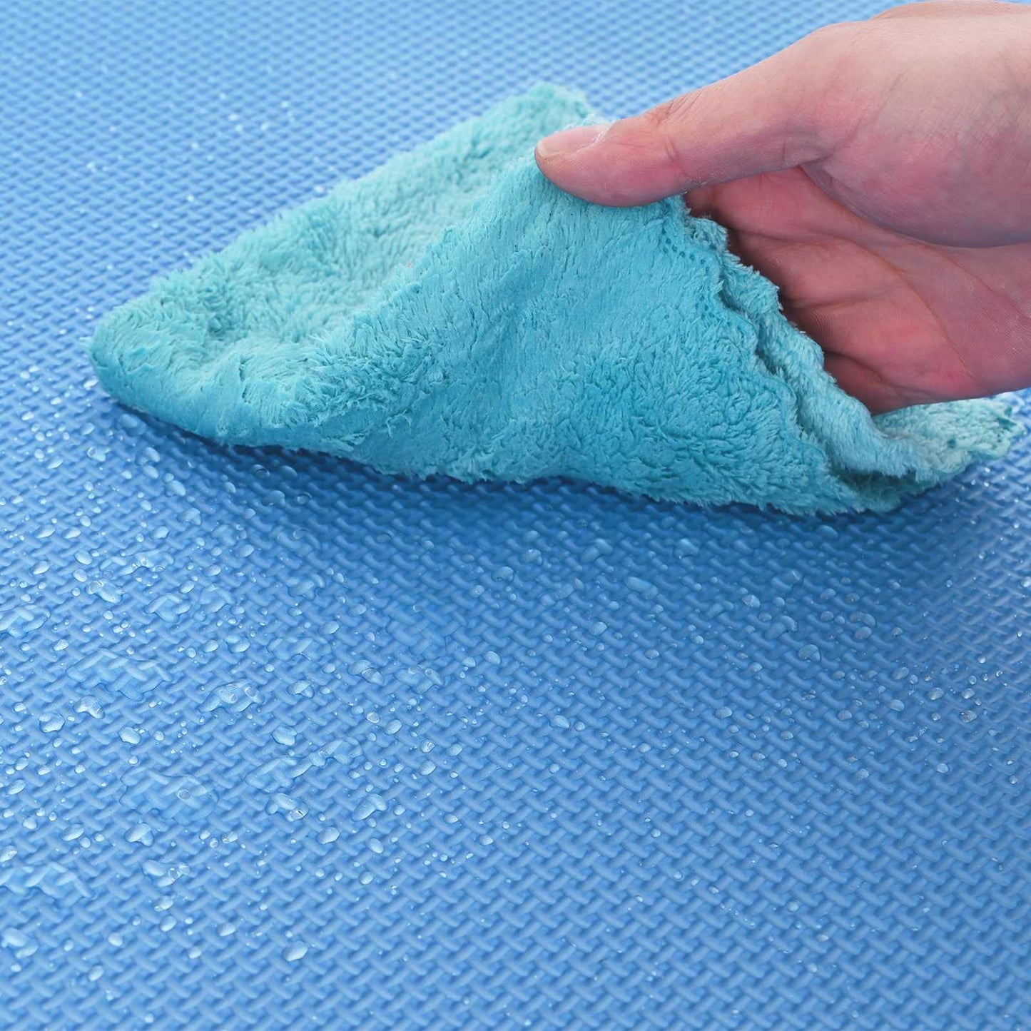 Pool Ground Mat 36 pcs Ø 350 cm Round EVA Foam Blue