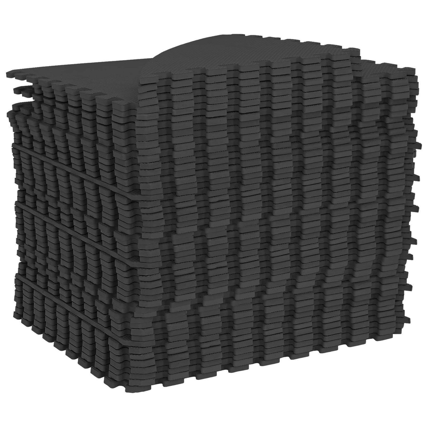 Pool Ground Mat 49 pcs Ø 408 cm Round EVA Foam Black