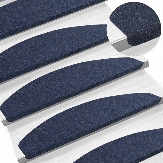 Self-adhesive Stair Mats 15 pcs 80 x 28 x 3.5 cm Blue