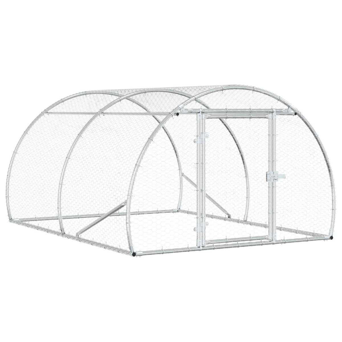 Chicken Coop Silver 200 x 150 x 100 cm Galvanised Steel