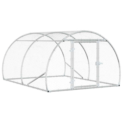 Chicken Coop Silver 200 x 150 x 100 cm Galvanised Steel