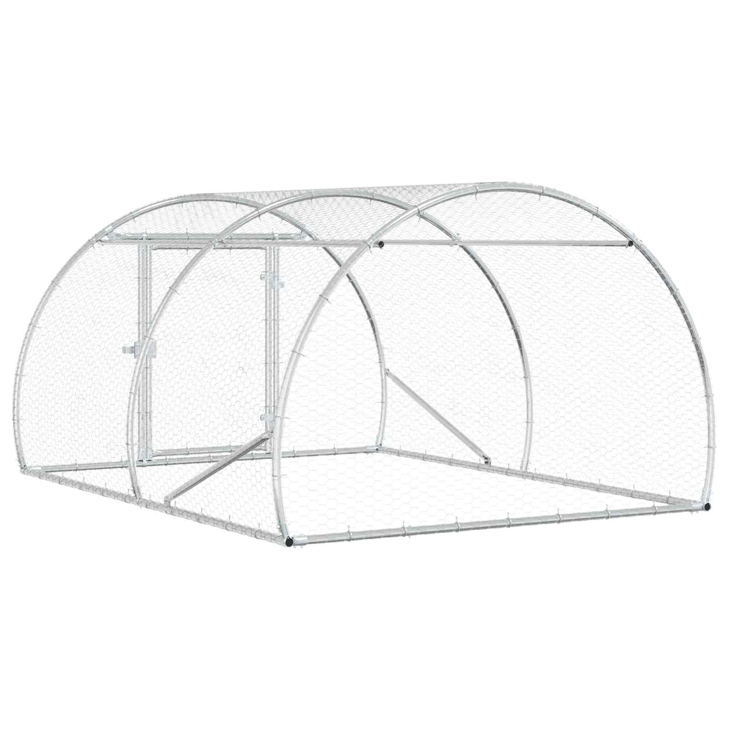 Chicken Coop Silver 200 x 150 x 100 cm Galvanised Steel