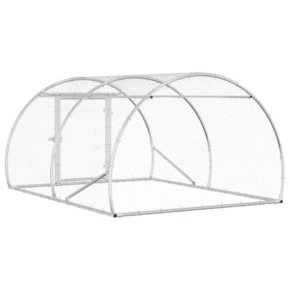 Chicken Coop Silver 200 x 150 x 100 cm Galvanised Steel