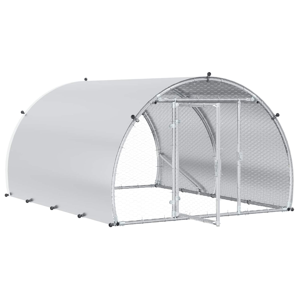 Chicken Coop Silver 200 x 150 x 100 cm Galvanised Steel