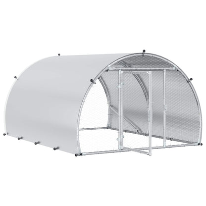 Chicken Coop Silver 200 x 150 x 100 cm Galvanised Steel
