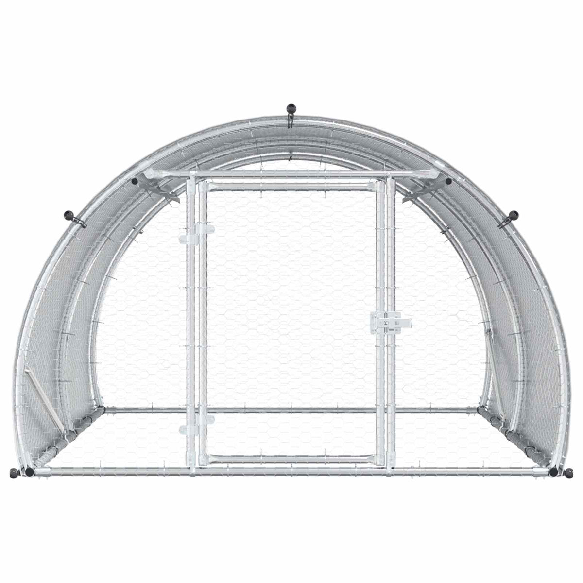 Chicken Coop Silver 200 x 150 x 100 cm Galvanised Steel