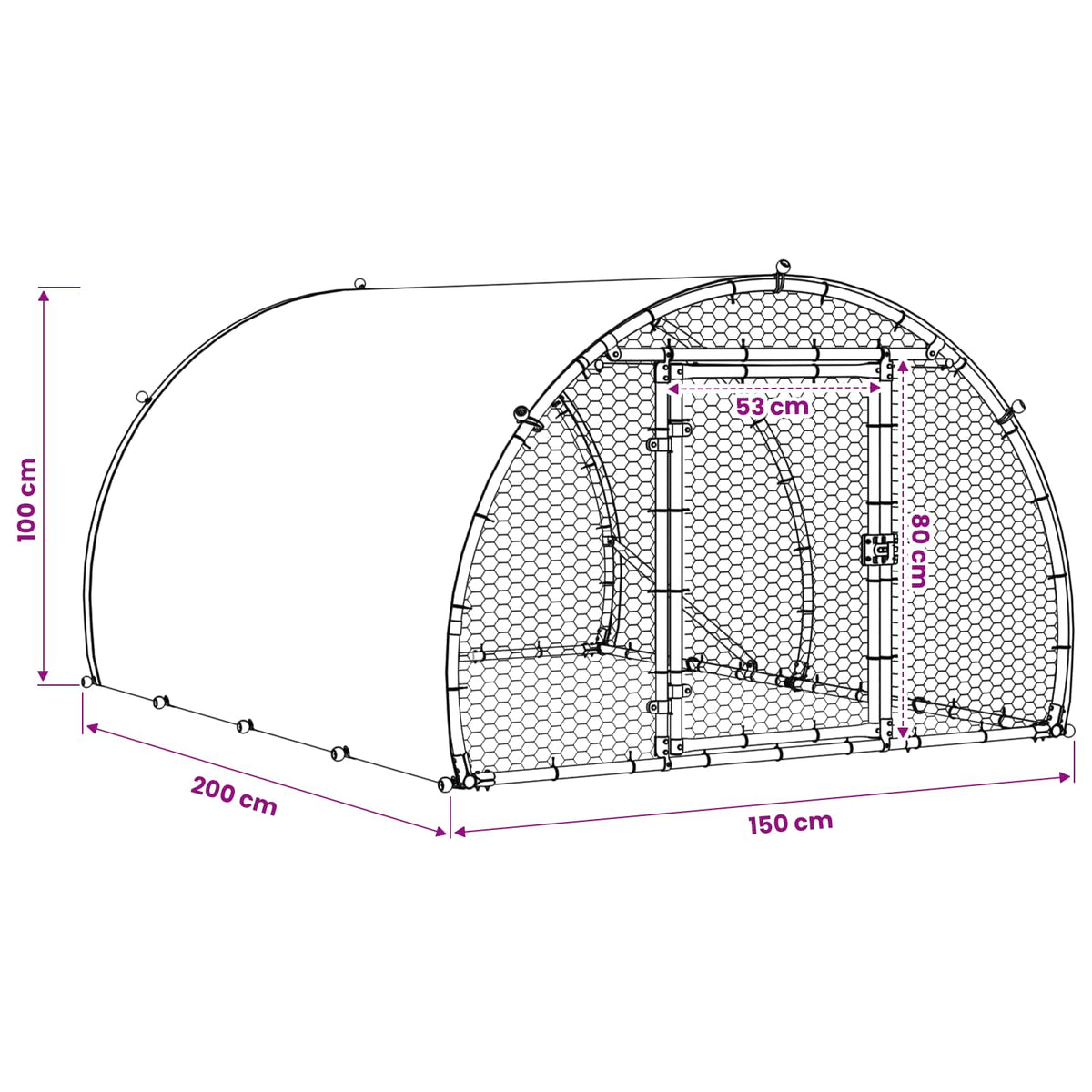 Chicken Coop Silver 200 x 150 x 100 cm Galvanised Steel
