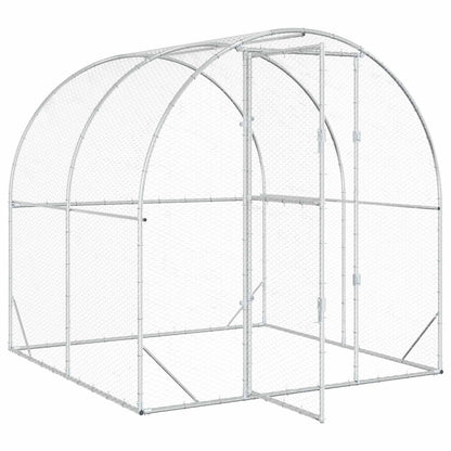 Chicken Coop Silver 200 x 200 x 200 cm Galvanised Steel