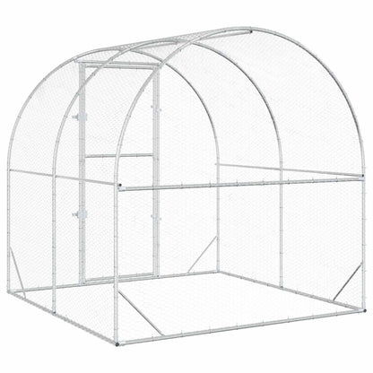 Chicken Coop Silver 200 x 200 x 200 cm Galvanised Steel