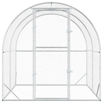 Chicken Coop Silver 200 x 200 x 200 cm Galvanised Steel