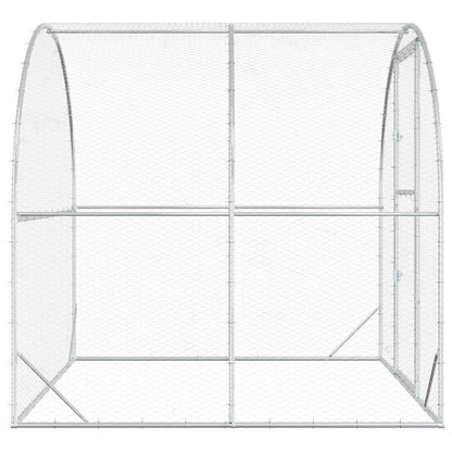 Chicken Coop Silver 200 x 200 x 200 cm Galvanised Steel