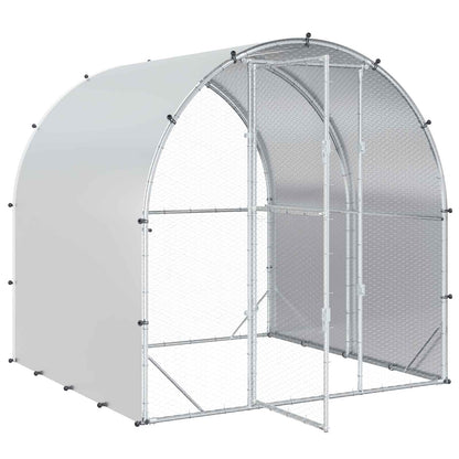 Chicken Coop Silver 200 x 200 x 200 cm Galvanised Steel
