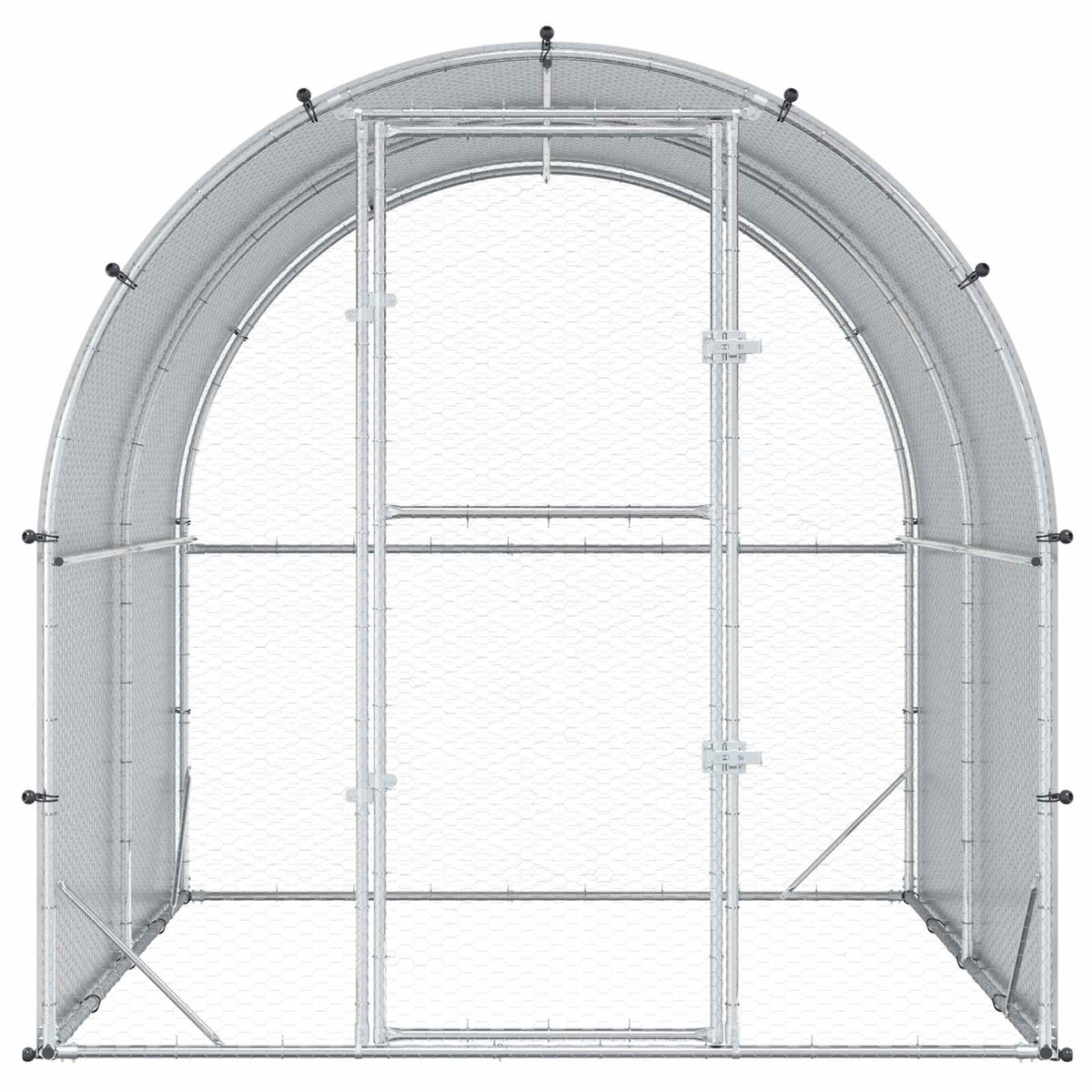 Chicken Coop Silver 200 x 200 x 200 cm Galvanised Steel