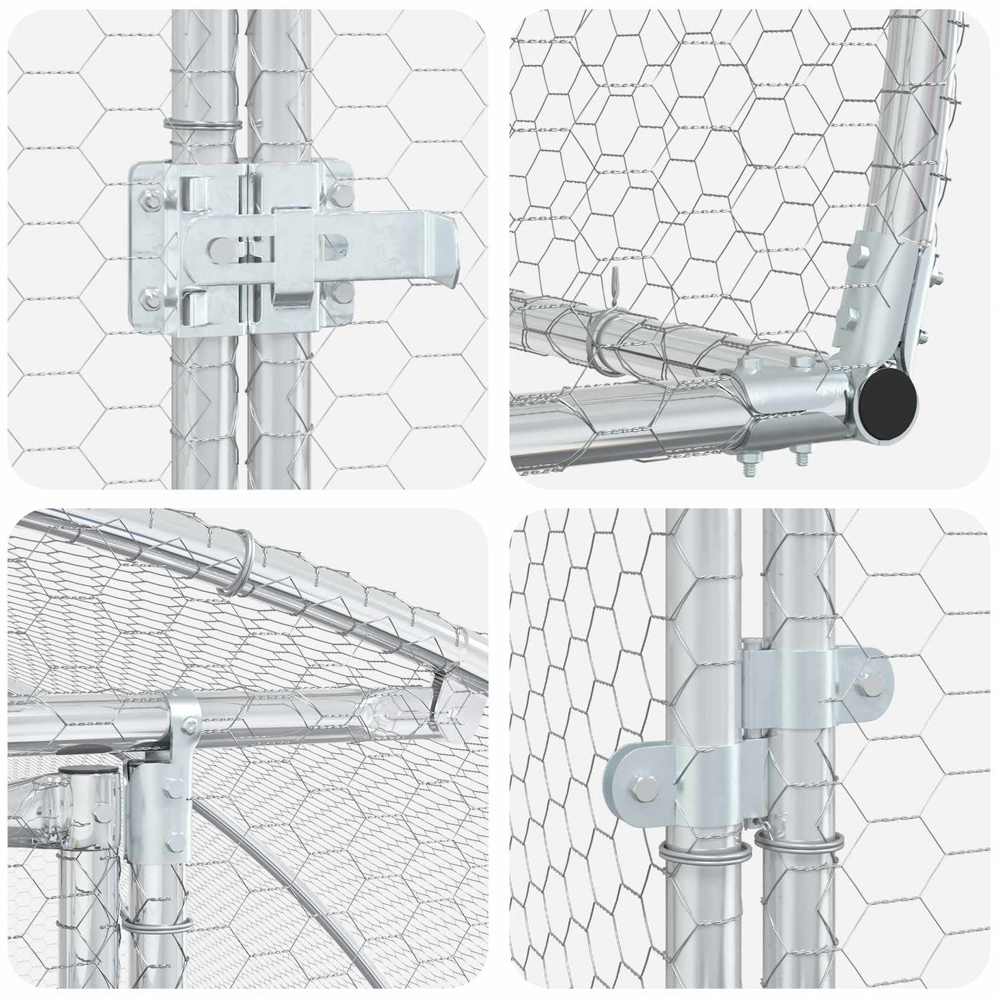 Chicken Coop Silver 200 x 300 x 200 cm Galvanised Steel