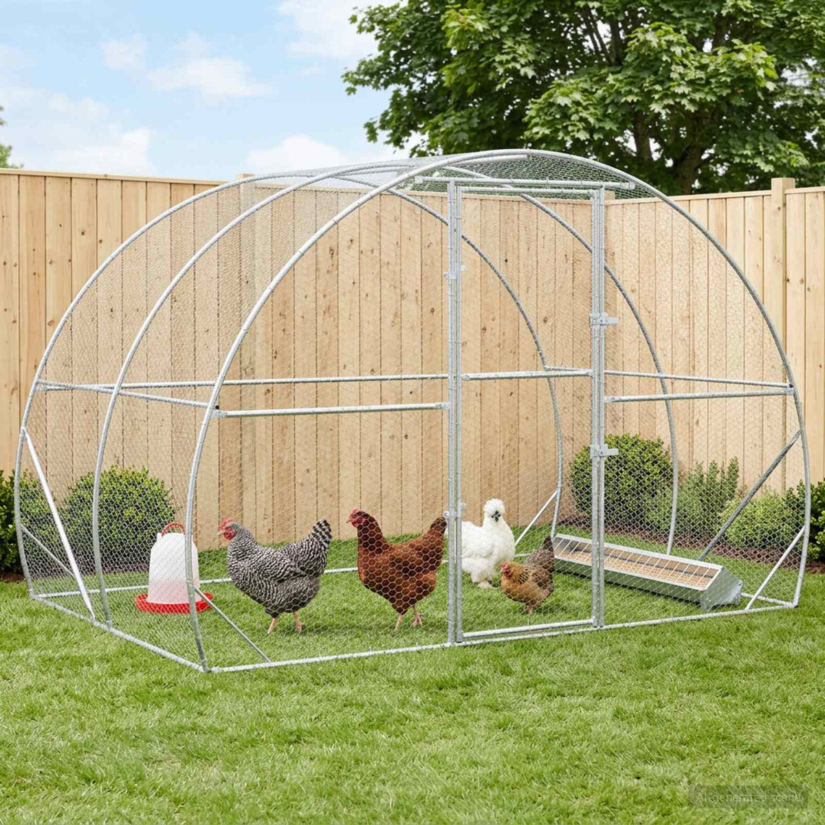 Chicken Coop Silver 200 x 300 x 200 cm Galvanised Steel