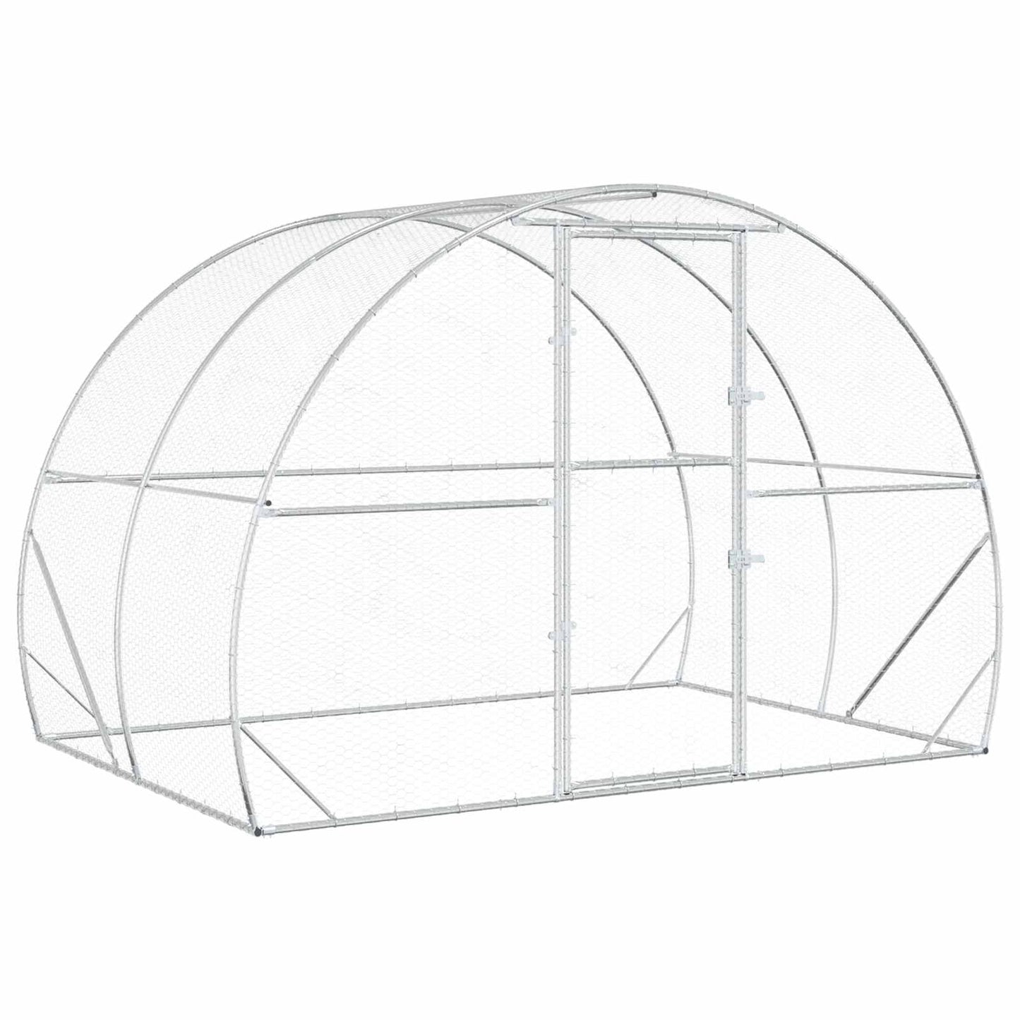 Chicken Coop Silver 200 x 300 x 200 cm Galvanised Steel