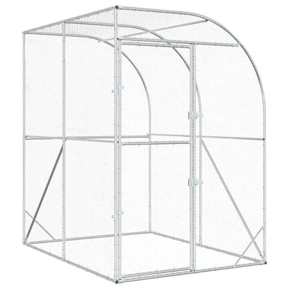 Chicken Coop Silver 200 x 100 x 215 cm Galvanised Steel