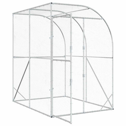 Chicken Coop Silver 200 x 100 x 215 cm Galvanised Steel